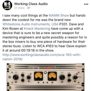 Thanks Working Class Audio!